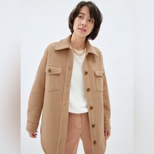 Aritzia Wilfred Free Ganna Shirt Jacket XS Merino wool Layering Spring Jacket